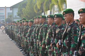 Korem 043/Gatam Gelar Upacara Bulanan